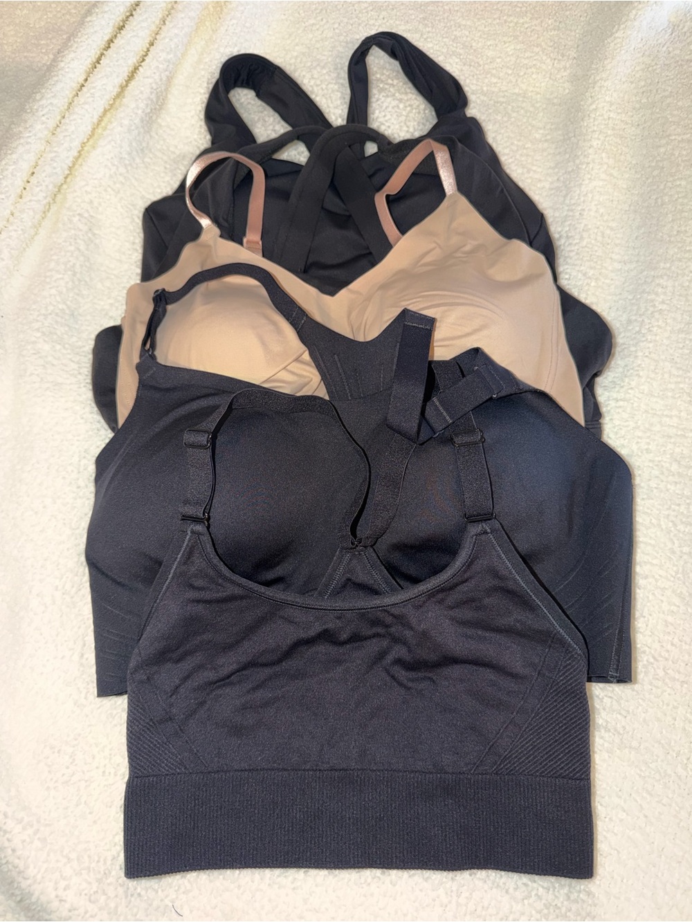 5 Pack - Target Women's Sports Bra Set - Black & Nude